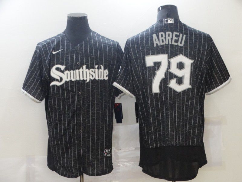Men Chicago White Sox #79 Abreu City Edition Black Elite Nike 2021 MLB Jerseys->chicago white sox->MLB Jersey